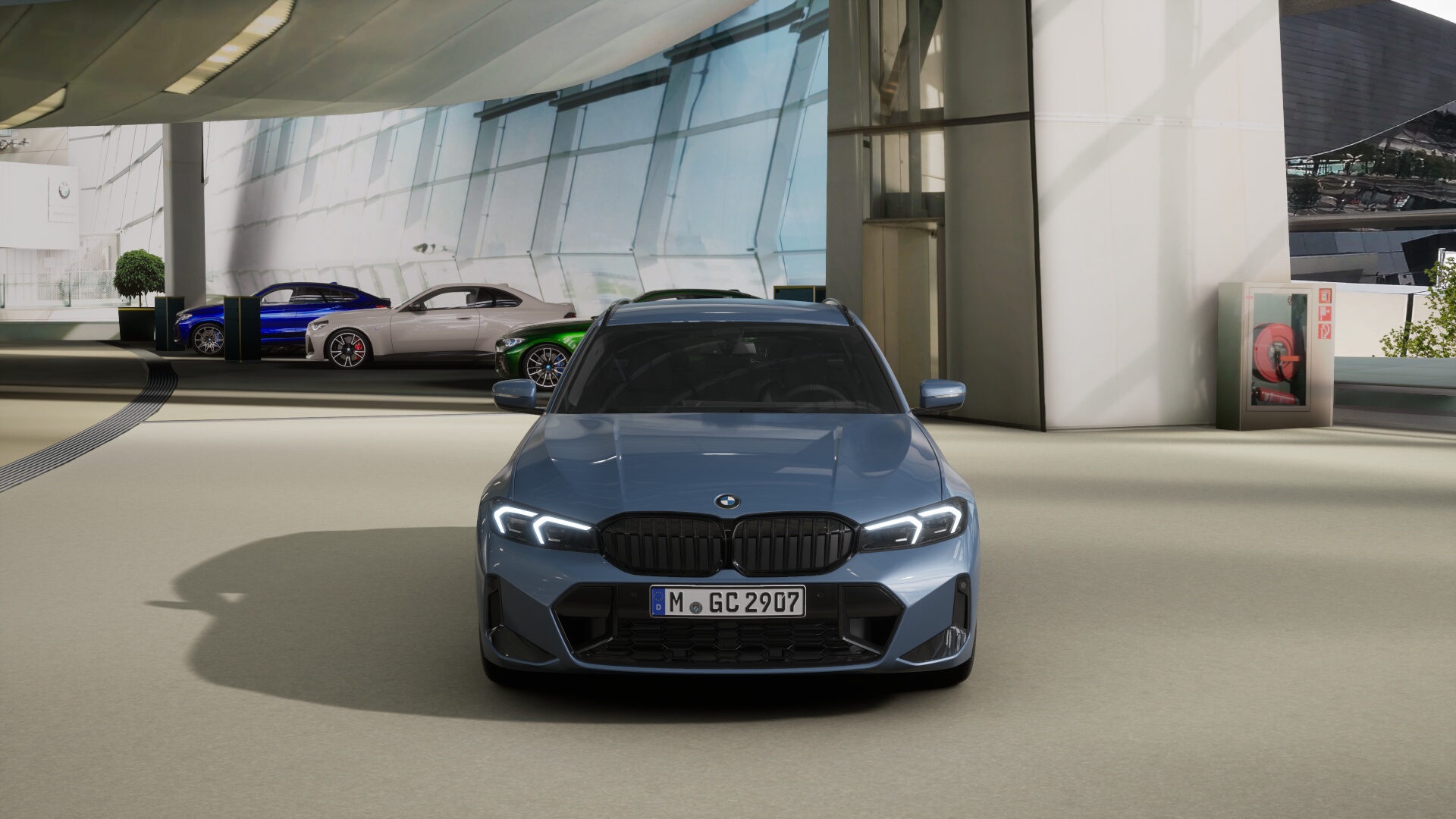 【アートシリーズ】[USDMカー】 BMW Individual | BMW 3 Series Touring in Barcelona Blue Metallic